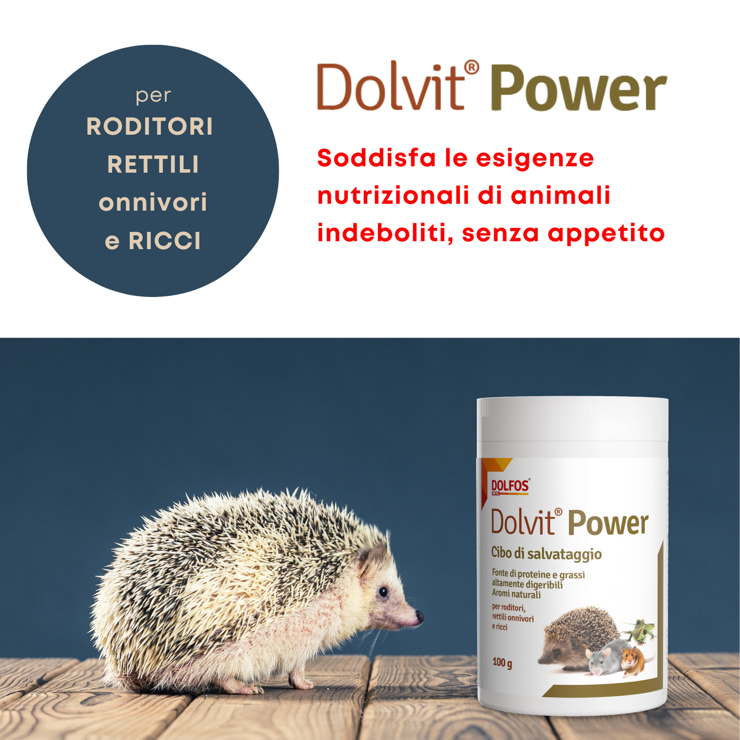 Dolvit Power " .. alimento di soccorso nei periodi di inappetenza.. per onnivori"