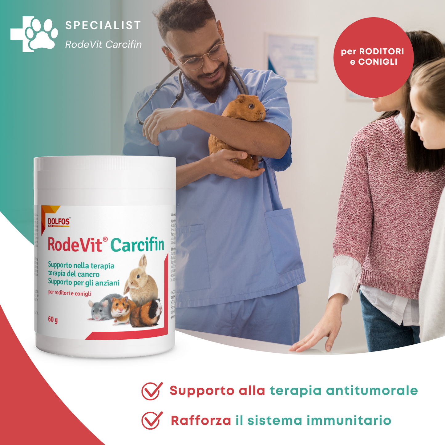 RodeVit Carcifin " .. supporto alla terapia contro il cancro, supporto per anziani.."