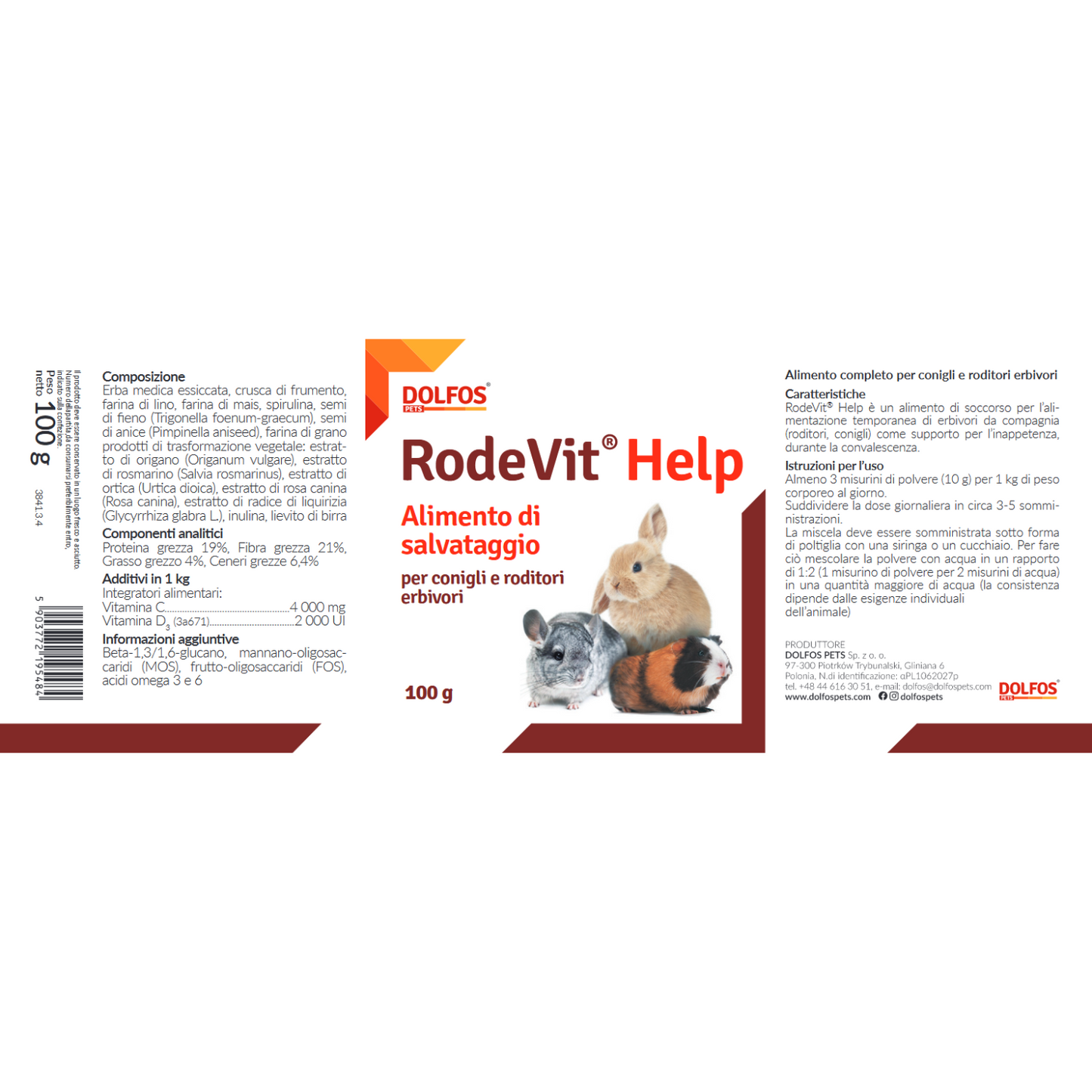RodeVit Help " .. alimento di soccorso nei periodi di inappetenza..per erbivori "