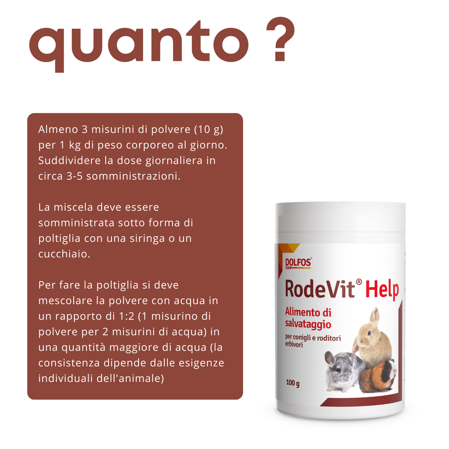RodeVit Help " .. alimento di soccorso nei periodi di inappetenza..per erbivori "