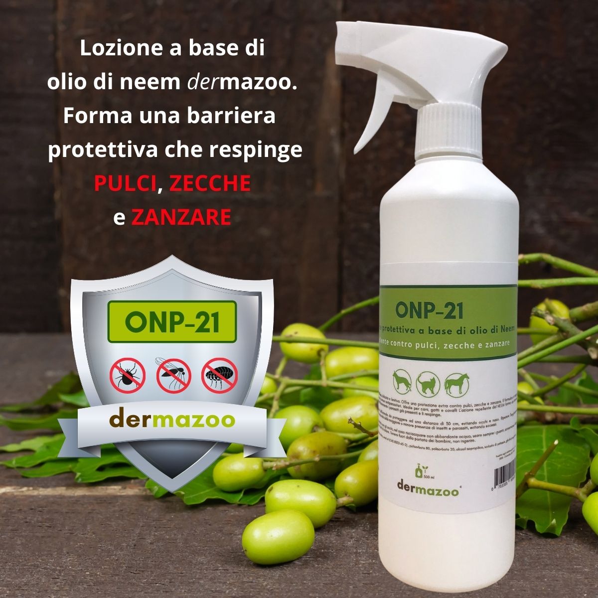 dermazoo - Olio di Neem per Cani Repellente Spray