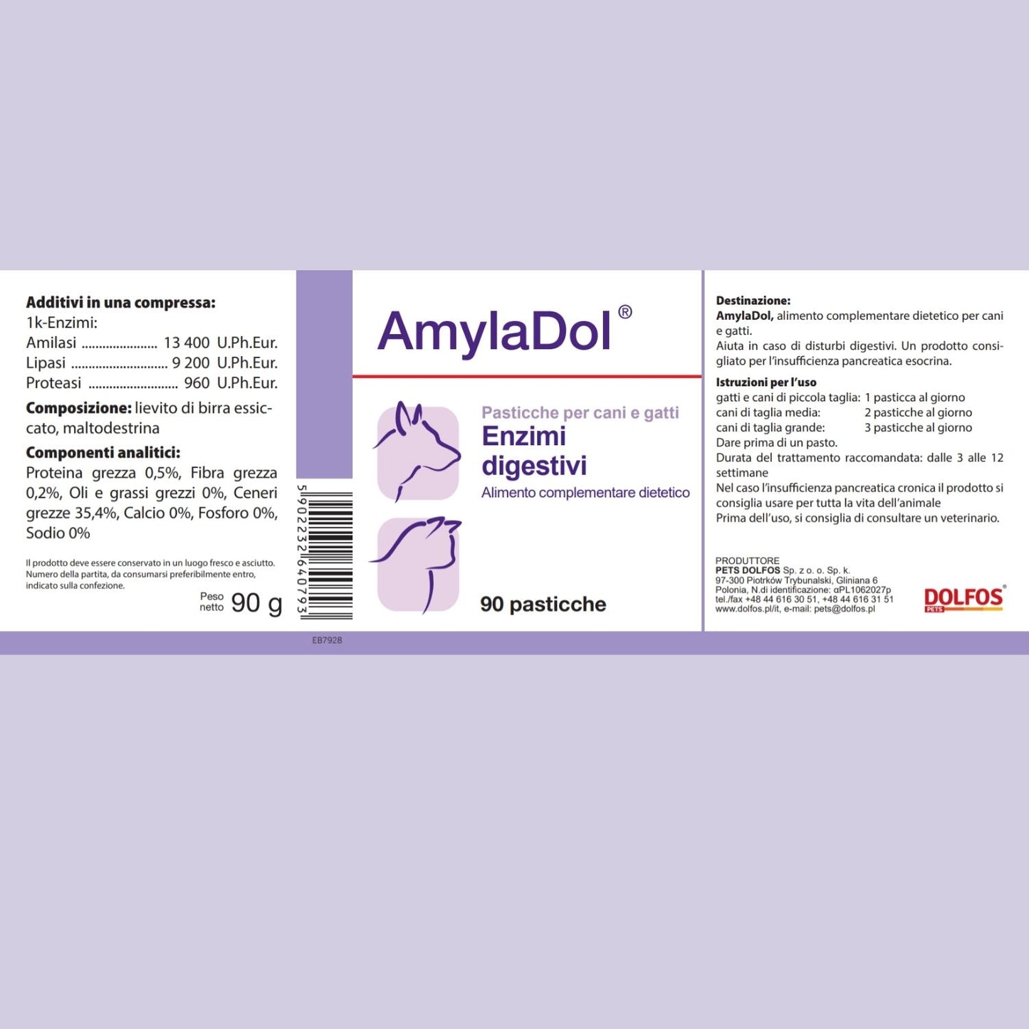 AmylaDol 90 "Enzimi digestivi: Amilasi, Lipasi e Proteasi"