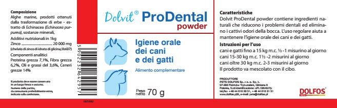 Dolvit ProDental powder  "... igiene orale e problemi di alitosi .. "