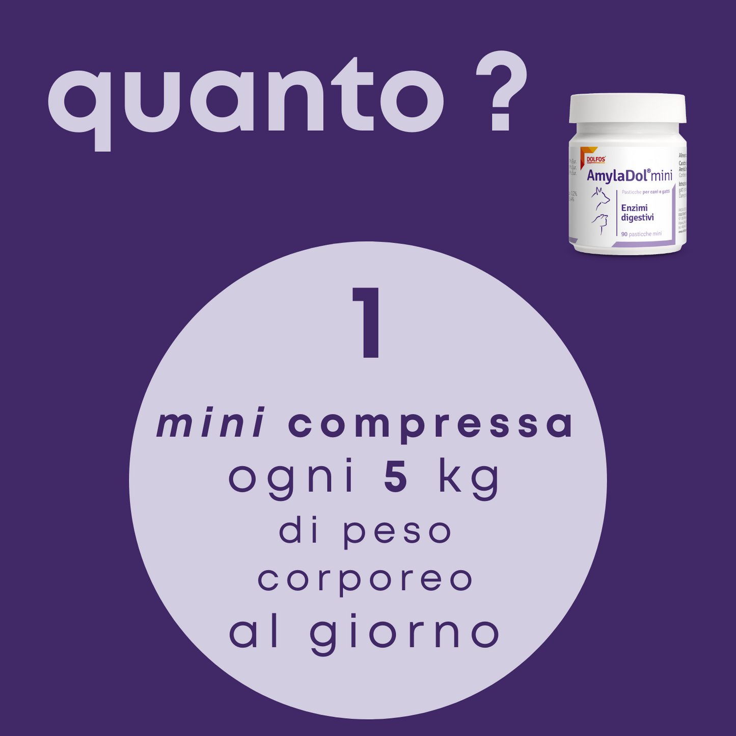 AmylaDol mini 90 "Enzimi digestivi: Amilasi, Lipasi e Proteasi"