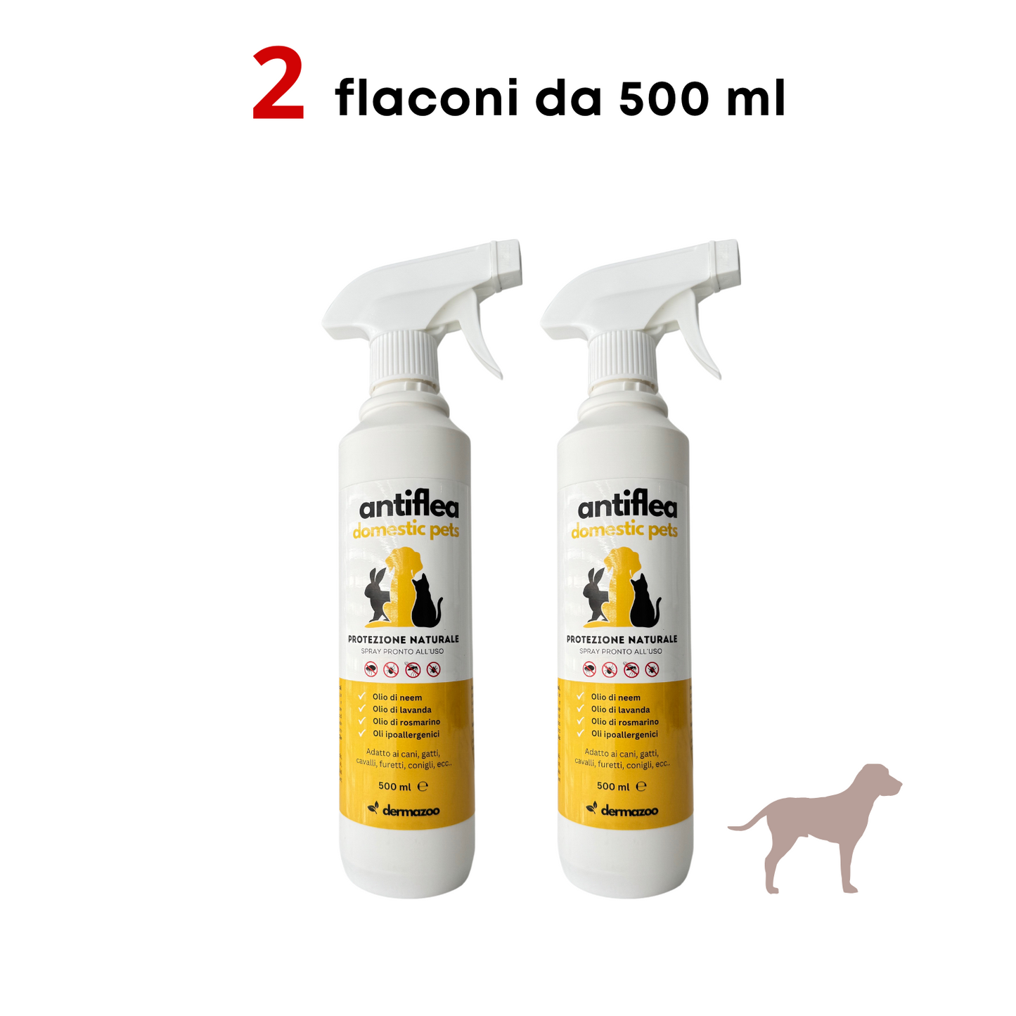 dermazoo - Antiflea domestic pets Repellente Spray per cani