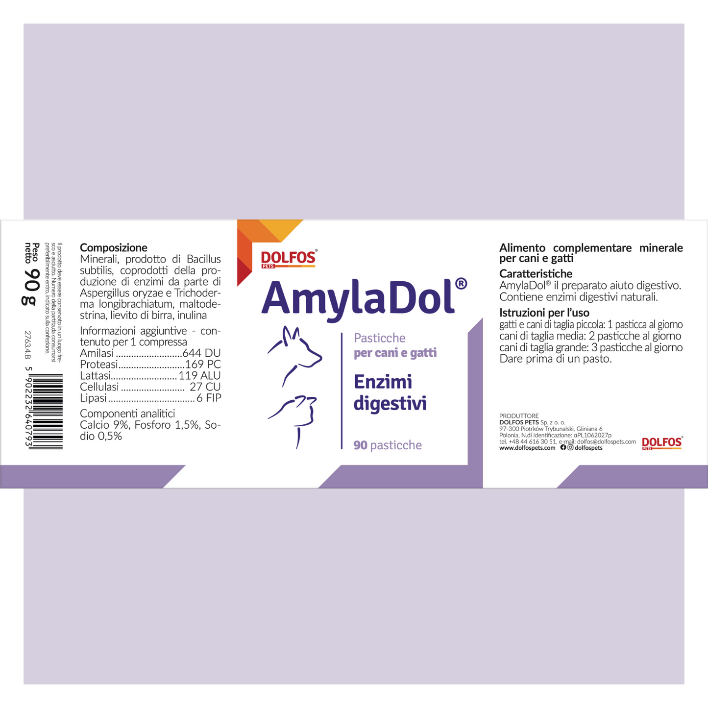 AmylaDol 90 "Enzimi digestivi: Amilasi, Lipasi e Proteasi"