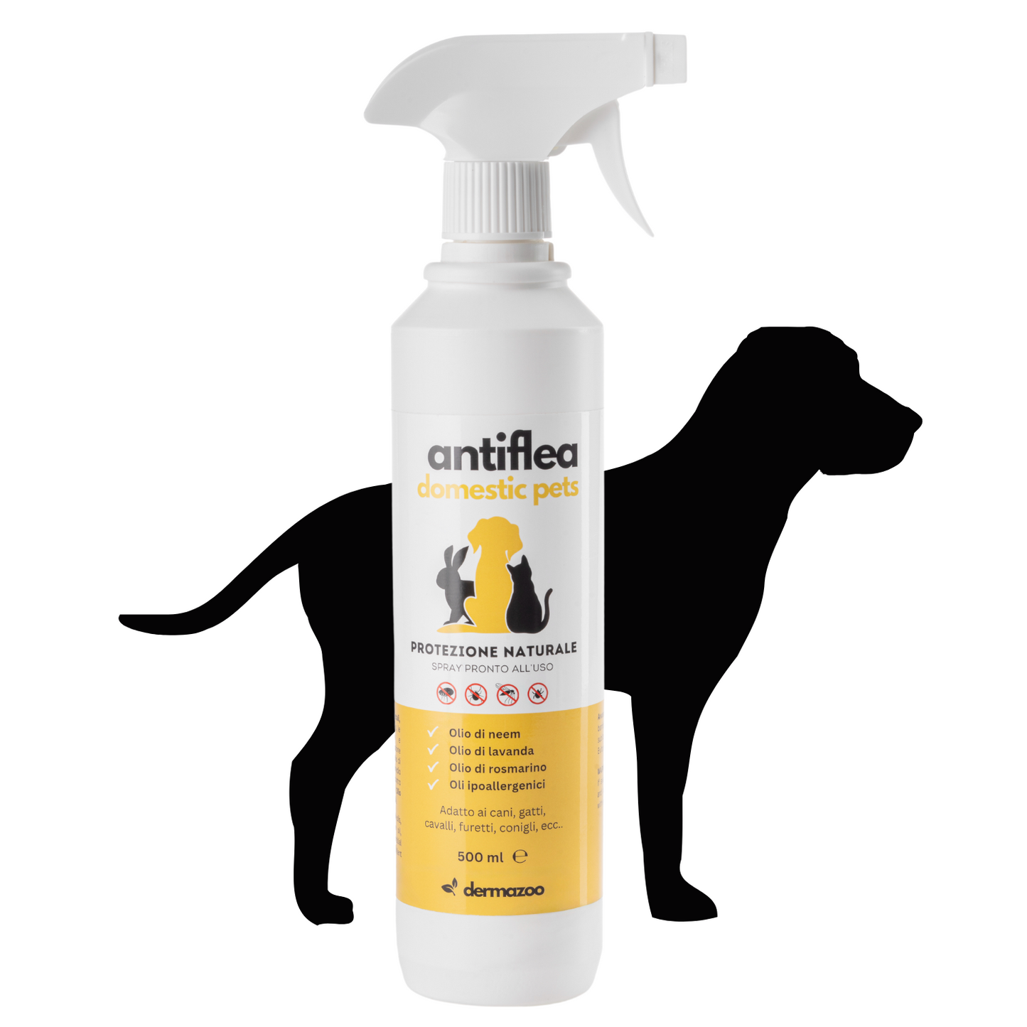 dermazoo - Antiflea domestic pets Repellente Spray per cani