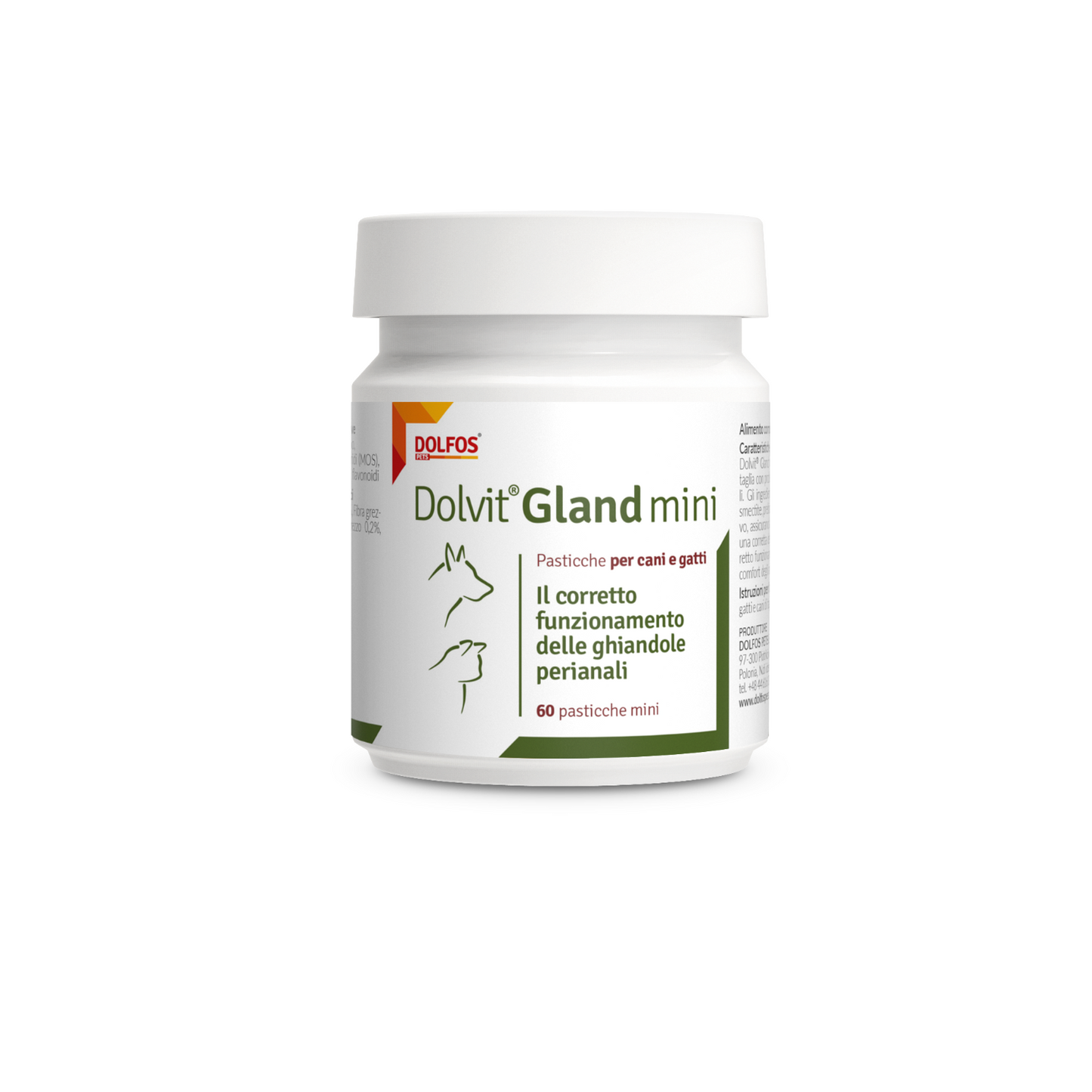 Dolvit Gland mini 60 - " ... favorisce lo svuotamento delle ghiandole perianali del gatto ...."