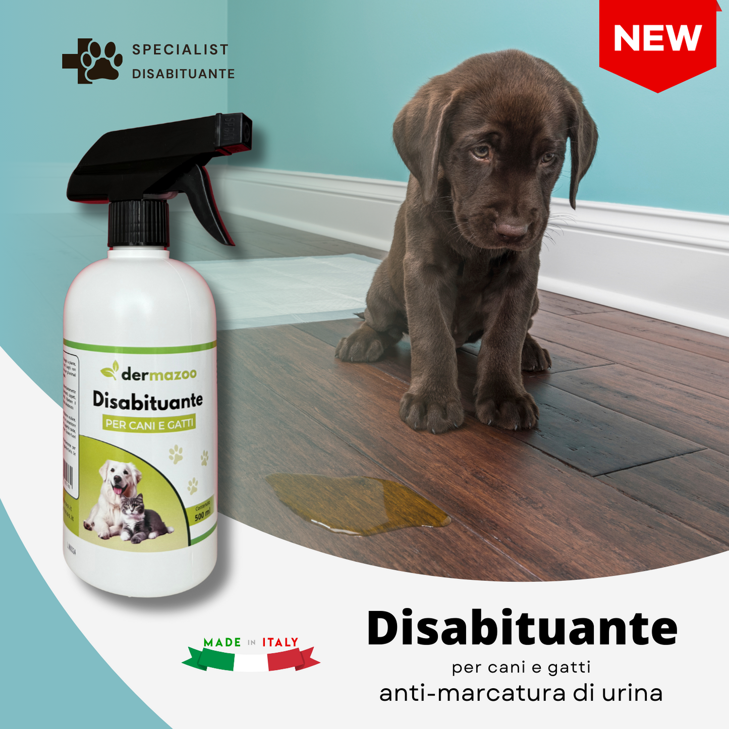 dermazoo - DISABITUANTE - anti marcatura di urina per cani