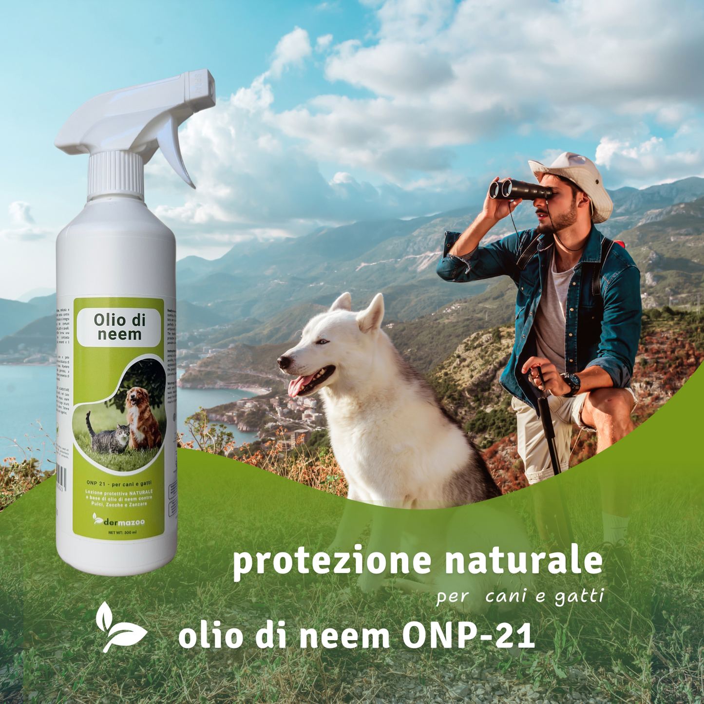 dermazoo - Olio di Neem per Cani Repellente Spray