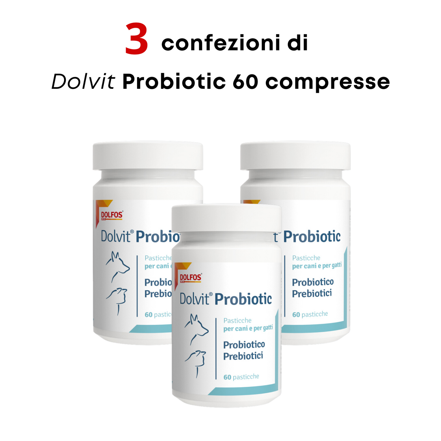 Dolvit Probiotic 60 "... probiotici e prebiotici MOS per ristabilire la flora batterica intestinale "