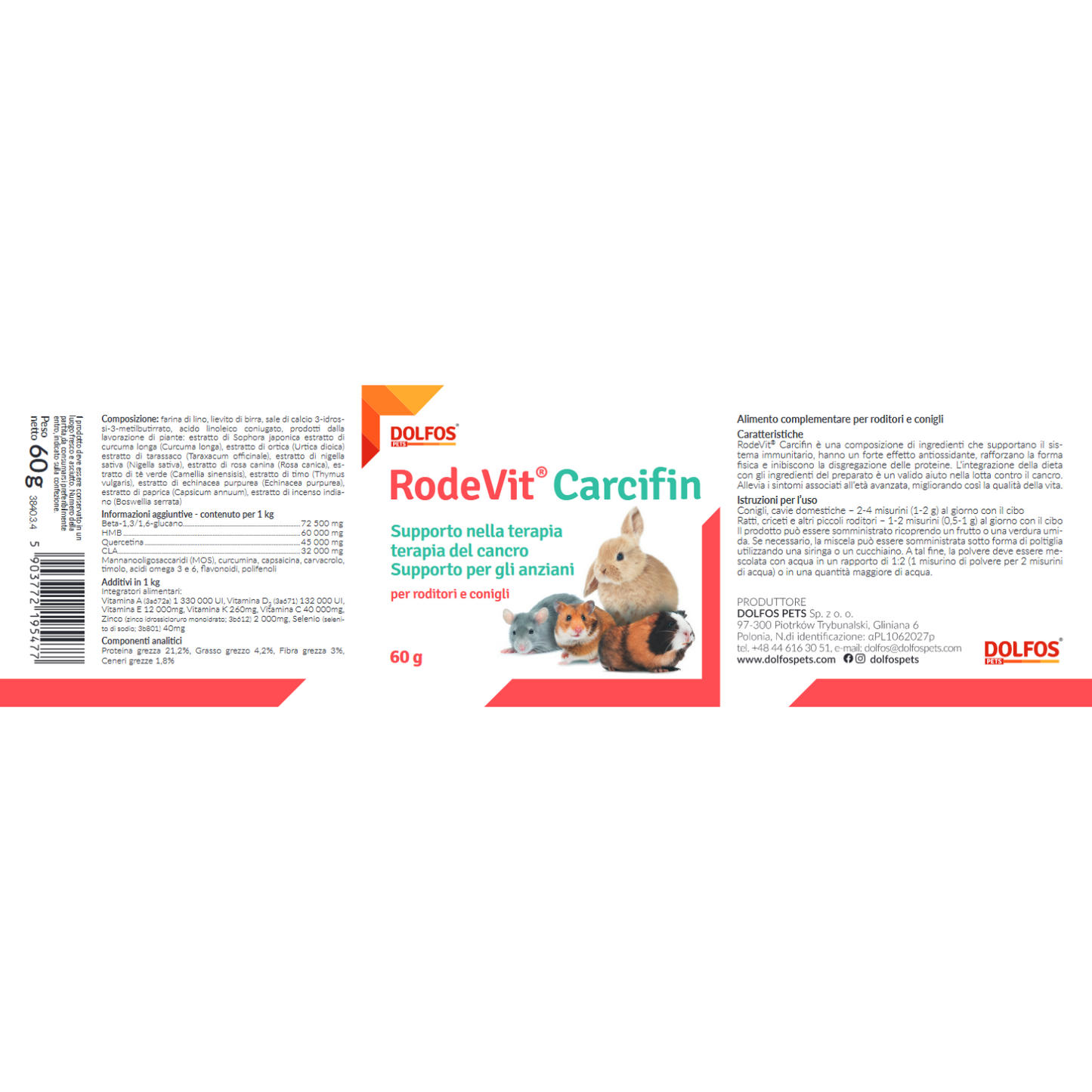 RodeVit Carcifin " .. supporto alla terapia contro il cancro, supporto per anziani.."