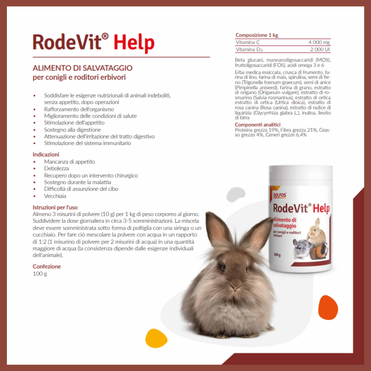RodeVit Help " .. alimento di soccorso nei periodi di inappetenza..per erbivori "