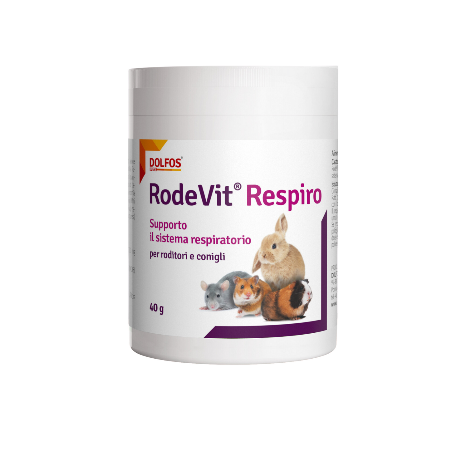 RodeVit Respiro 40 " .. supporto alle vie respiratorie di conigli e roditori ..."