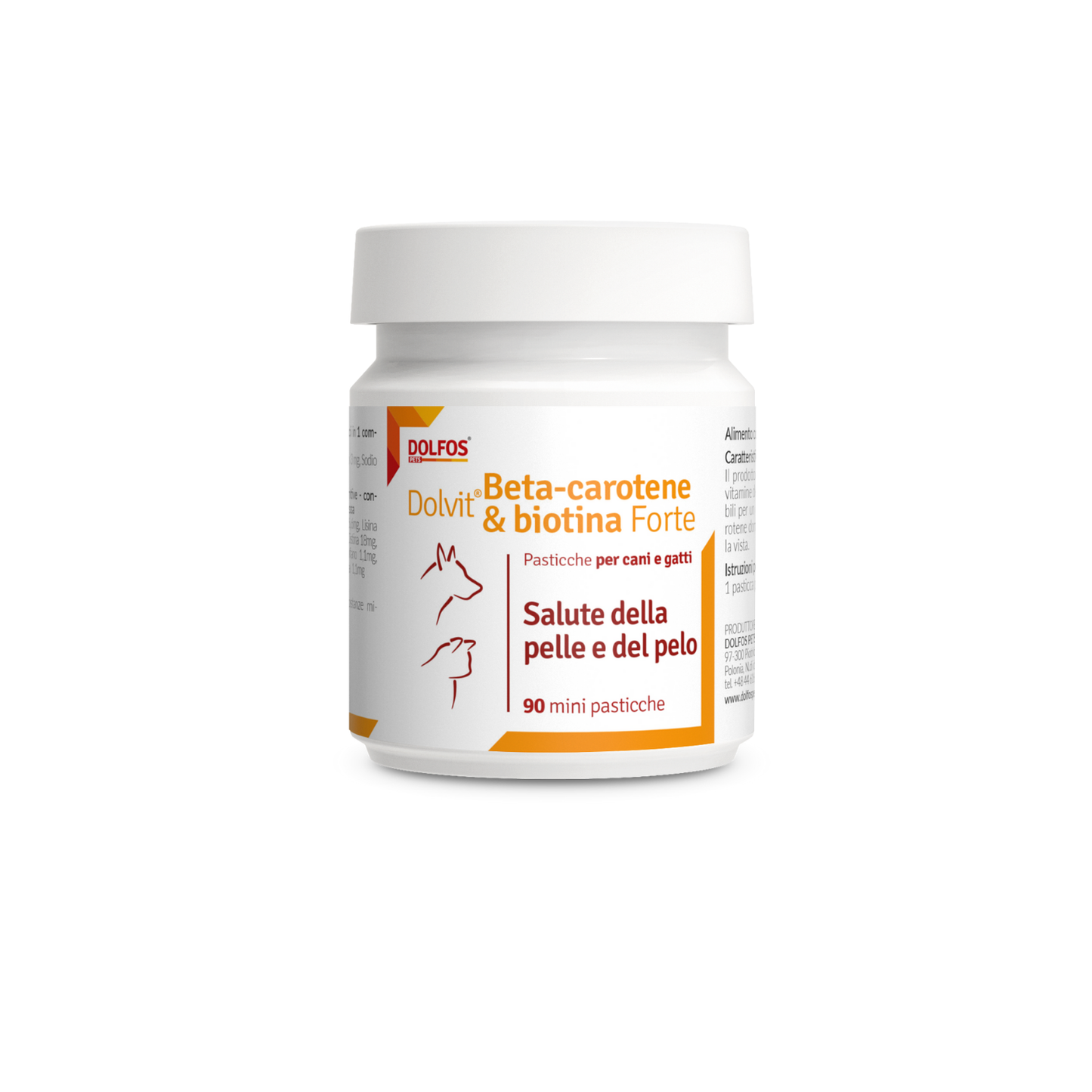 Dolvit Beta Carotene & Biotina Forte mini 90 "... un aiuto per i periodi di muta, pelle secca .."
