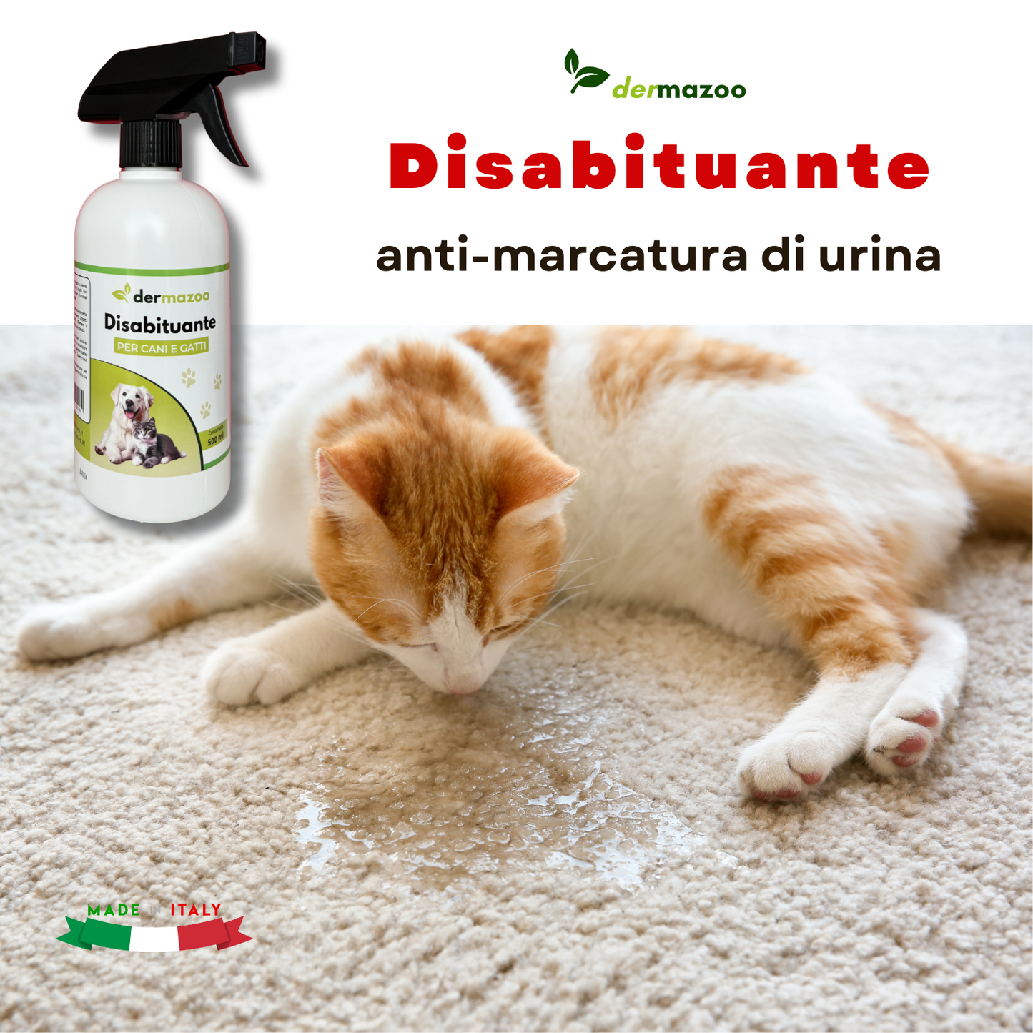 dermazoo - DISABITUANTE - anti marcatura di urina per gatti
