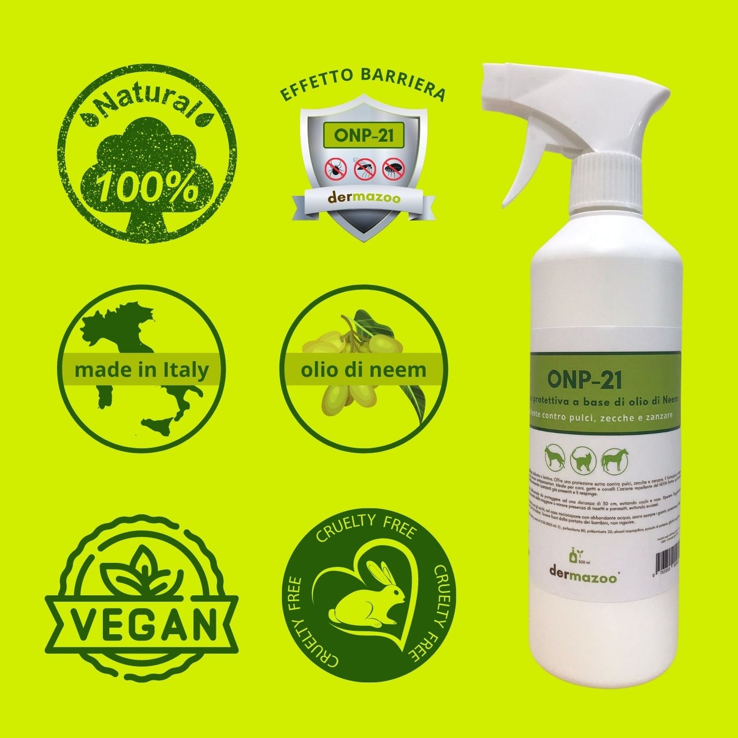 dermazoo - Olio di Neem per Cani Repellente Spray