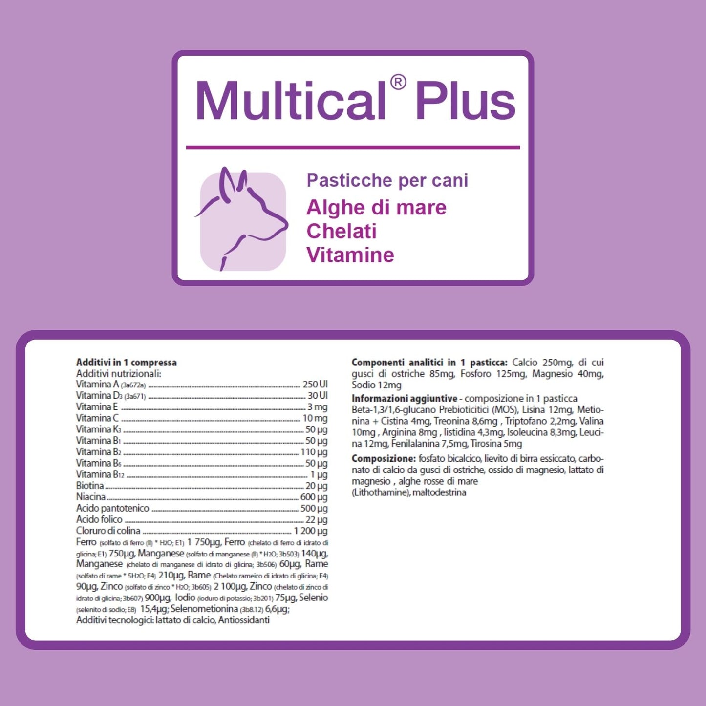 Multical Plus 90  ".. vitamine e minerali per il cane adulto ... "