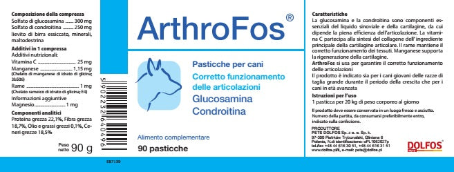 ArthroFos 90 "ideale per lo sviluppo delle articolazioni"