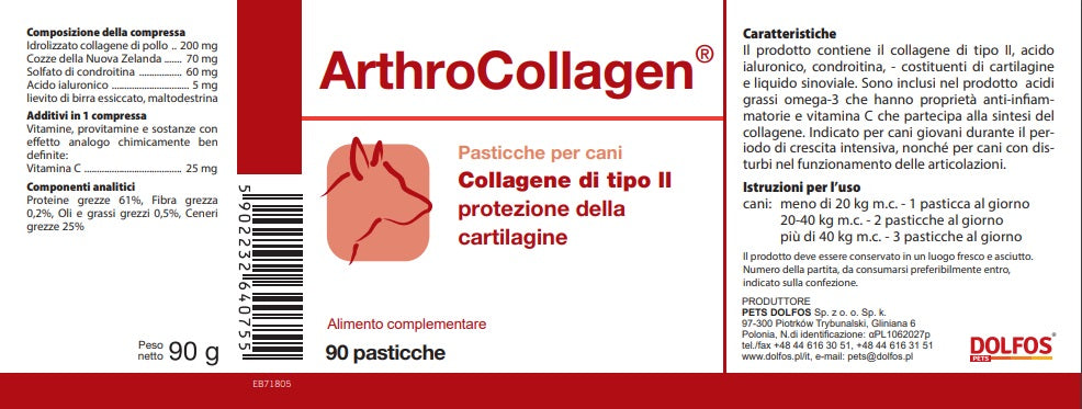 ArthroCollagen 90 "indicato nel periodo di sviluppo e in caso di danni cartilaginei"