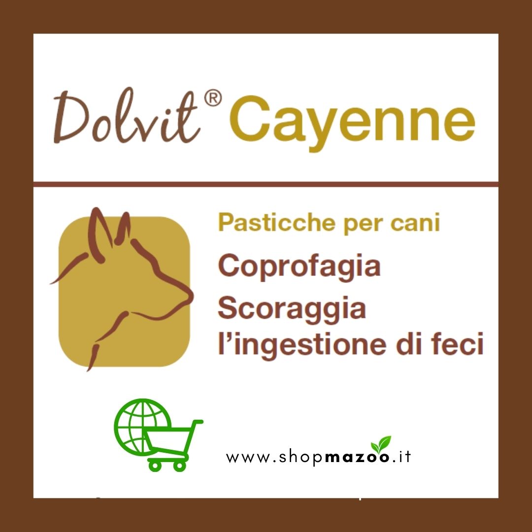 Dolvit Cayenne "... combatte la coprofagia ed è un ottimo regolatore intestinale ..."