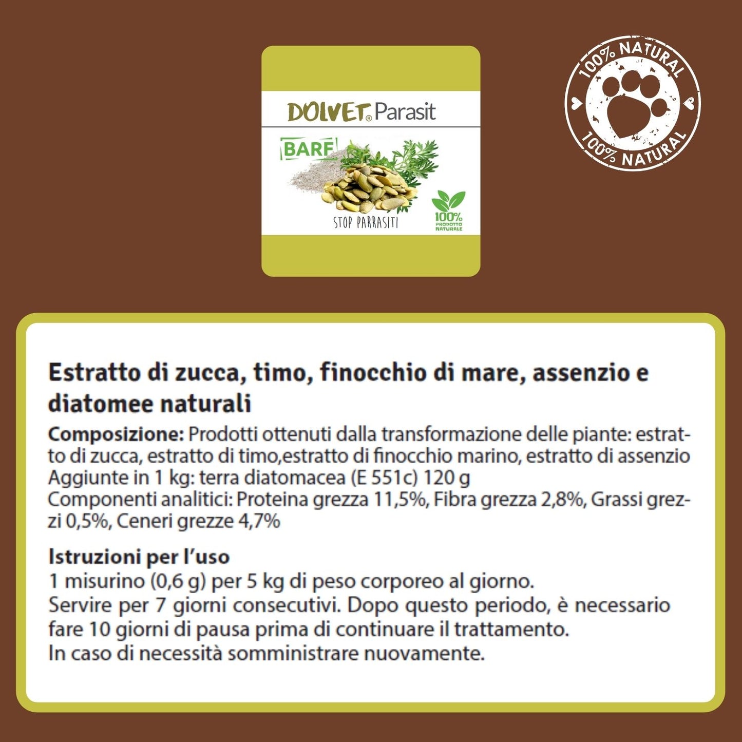 Dolvet Parasit 70 - aiuta a combattere i parassiti gastrointestinali senza danneggiare la mucosa intestinale ...