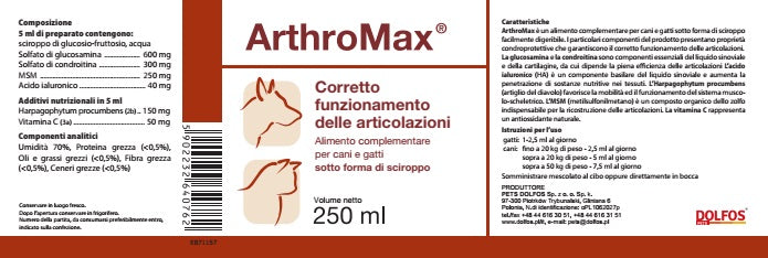 ArthroMax 250 "sciroppo in caso di Artrosi, Artriti croniche o acute ...."