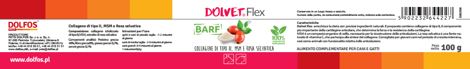Dolvet Flex 100 - ... consigliato nel periodo di sviluppo e nei casi di funzionalità ridotta delle articolazioni ...