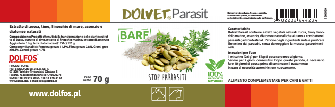 Dolvet Parasit 70 - aiuta a combattere i parassiti gastrointestinali senza danneggiare la mucosa intestinale ...