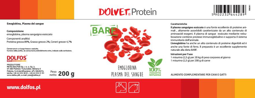 Dolvet Protein 200 - proteine altamente assorbibili e digeribili con aminoacidi esogeni, rafforza il sistema immunitario ....