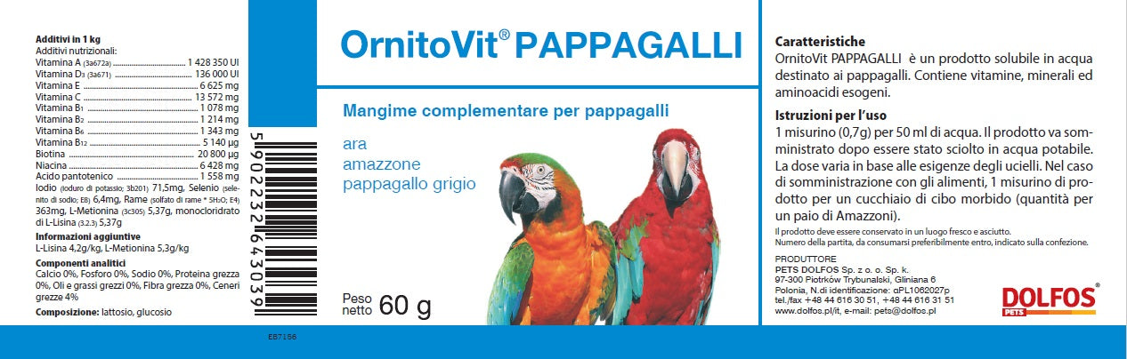 OrnitoVit Pappagalli 60