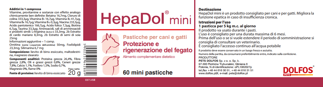 HepaDol mini 60 "... migliora la funzione epatica...."