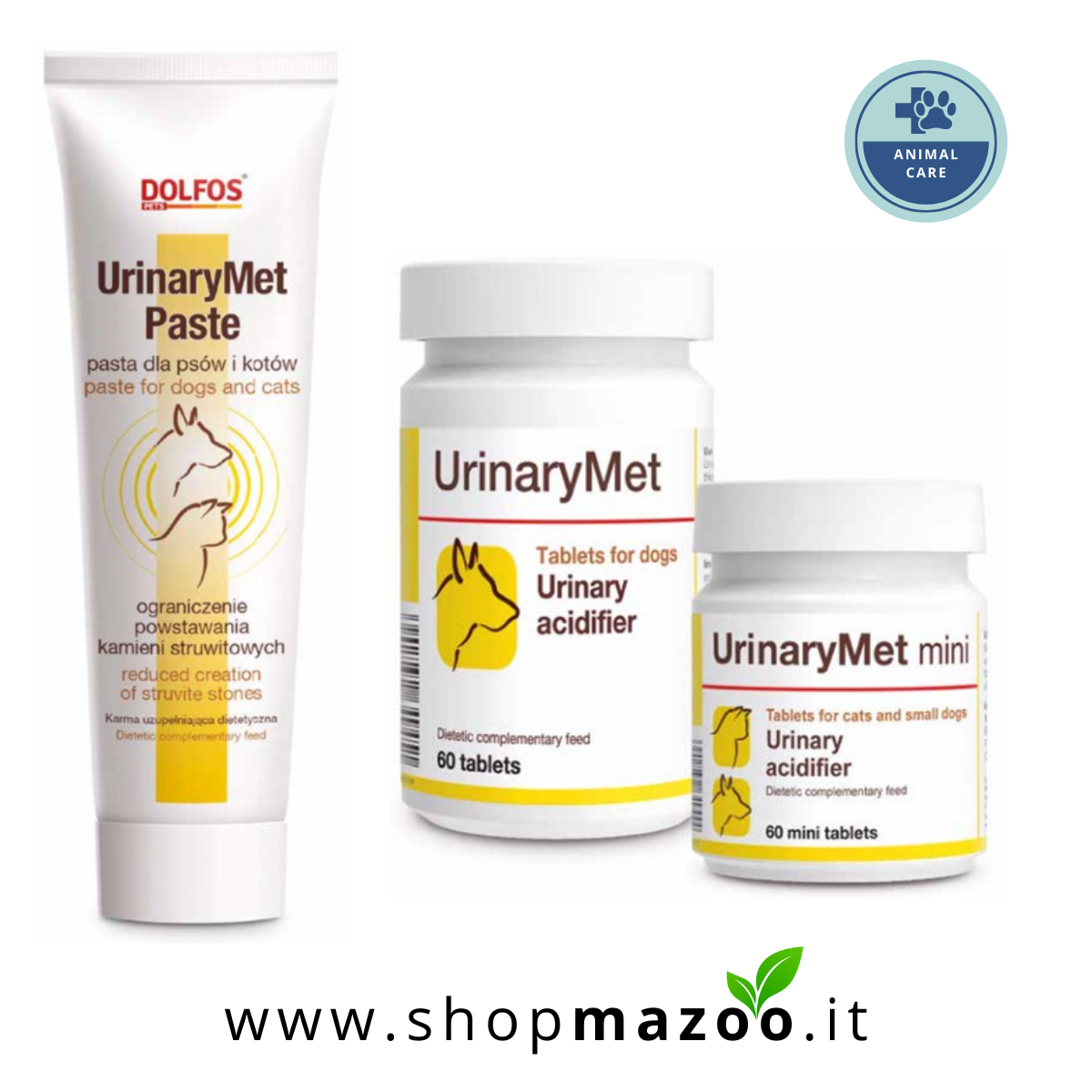 UrinaryMet mini 60 ".... acidificante delle urine, a base di metionina.."