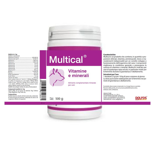 Multical 500 ".. vitamine e minerali per il cane adulto ... "